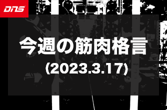 今週の筋肉格言（2023.3.17）